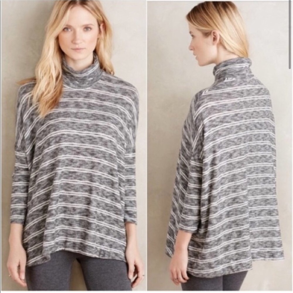 Anthro striped swing turtleneck